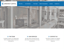 Tablet Screenshot of corewestcapital.com